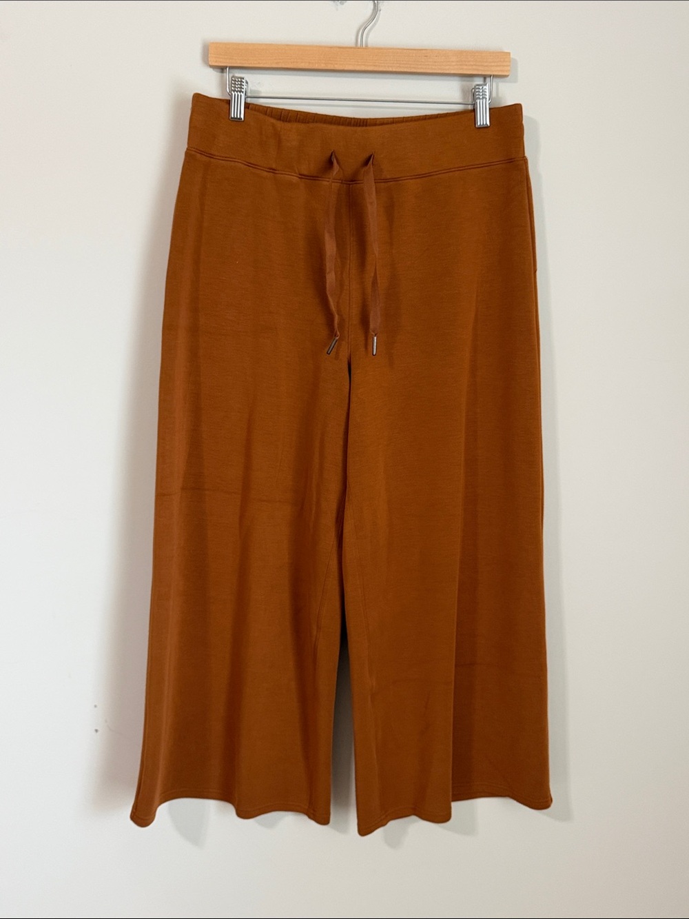 SPANX Knit Wide-Leg Pull-On Pants in Rust
